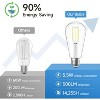 Dimmable Edison Bulbs 60 Watt LED,Bright Daylight White 4000K,Vintage ST58 Antique LED Filament Bulbs,E26 Medium Base,80+ CRI,Clear Glass,8 Pack - 3 of 4