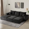 GYIIYUO 113" Boneless Sectional Cloud Couch Sofa Bed for Living Room, Modular Modern Lounge 3 Seater Couches with Chaise, No Assemble - 2 of 4