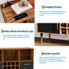 Home Bar Cabinet with Light & Charging Station, Freestanding Wine Rack Storage with Drawers for Dining Room, Living Room, or Kitchen - 4 of 4