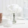 Bright Creations 60-Pack 3-Inch Artificial Rose Flowers Heads with Stems, Fake Flower Heads, White - 2 of 4