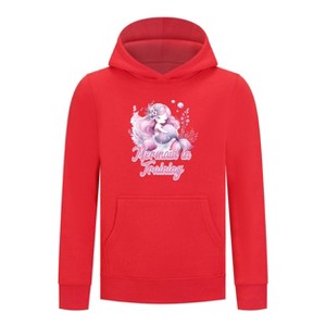Everyday Kids Mermaid Collection Mermaid in Training Girls Pullover Hoodie – Cute Mermaid Graphic Sweatshirt - 1 of 4
