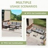 Cesicia Modern 7-Piece White Outdoor Patio Sofa Set For Backyard, Poolside, Indoor - 2 of 4