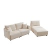 VYNXARIA 106in Multi-Module Combination Style Sofa for Living Room,Bedroom and Other Lounge Spaces, Modern Minimalist Corduroy Combination Sofa,beige - 3 of 4