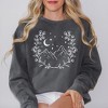 Simply Sage Market Women's Garment Dyed Graphic Sweatshirt Mountains Wreath - 2 of 2