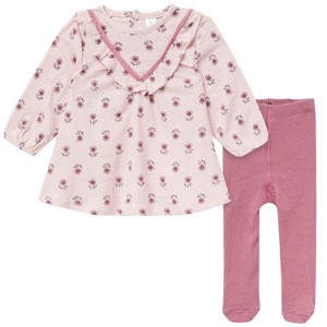 Modern Moments by Gerber Baby Girls' 2-Piece Dress and Tights Set - 1 of 4
