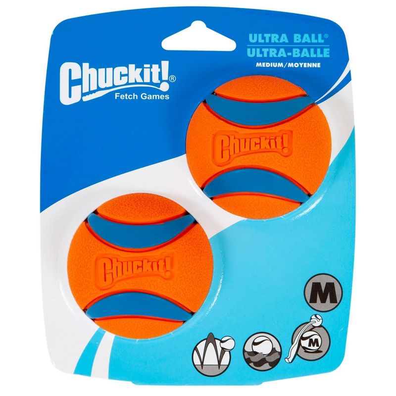 Chuckit! Ultra Ball 2pk - Orange/Blue - M, 1 of 10