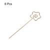 Unique Bargains Reusable Drink Appetizer Stainless Steel Star-Shaped Head Cocktail Picks 5.12" 6 Pcs - 3 of 4