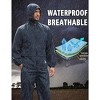 COOFANDY Men's Rain Suit 2 Piece Waterproof Breathable Rain Gear Lightweight Rain Jacket Pants Rainwear Suit - 2 of 4