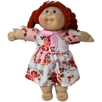 Doll Clothes Superstore Handmade Pink Flower Dress Fits 15 - 16 Inch Cabbage Patch Kid Dolls