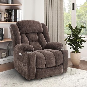 GlasFlength Accent Chairs Modern with Comfortable Seating for Living Room or Lounge Area Brown,40”*36.2”*43.7" - 1 of 4