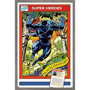 Trends International Marvel Trading Cards - Black Panther Framed Wall Poster Prints - 1 of 4