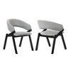 Set of 2 Talulah Fabric Veneer Dining Chairs - Armen Living - 2 of 4