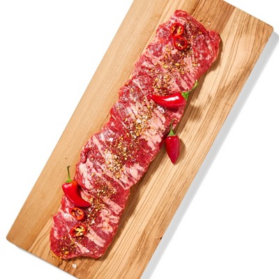 Fresh Beef Skirt Boneless Steak Raw - 0.64-3.4lbs - price per lbs - Good & Gather™
