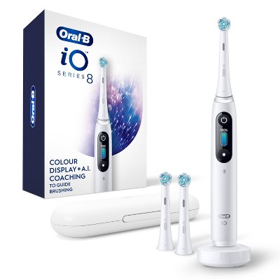 Oral-B iO Series 8 Electric Toothbrush with 3 Brush Heads - Alabaster White