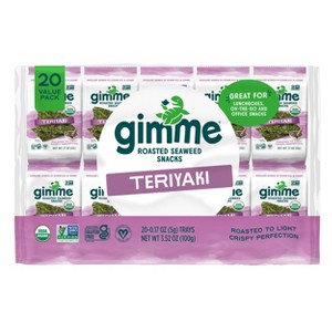 gimMe Seaweed Teriyaki Snack - 3.52oz / 20ct - 1 of 4