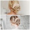 Unique Bargains Women's Portable Pearls Side Comb Gold 1 Pc - 4 of 4