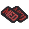 Unique Bargains Cotton Reflective MS Hook and Loop Fastener MED Applique Patches 2 Pcs Black Red - 4 of 4