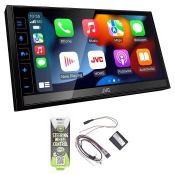 JVC KW-M780BT 6.8" Digital Media Receiver, Capacitive Touch Control Monitor, Apple CarPlay / Android Autowith Axxess ASWC-1 Steering Wheel Interface