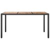 vidaXL Garden Dining Table Black 35.4" x 35.4" x 29.5" Poly rattan - 3 of 4