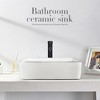 ELECWISH Ceramic Bathroom Sink, Above Counter Porcelain Vessel Sink with Black Faucet and Pop up drain Set - 2 of 4