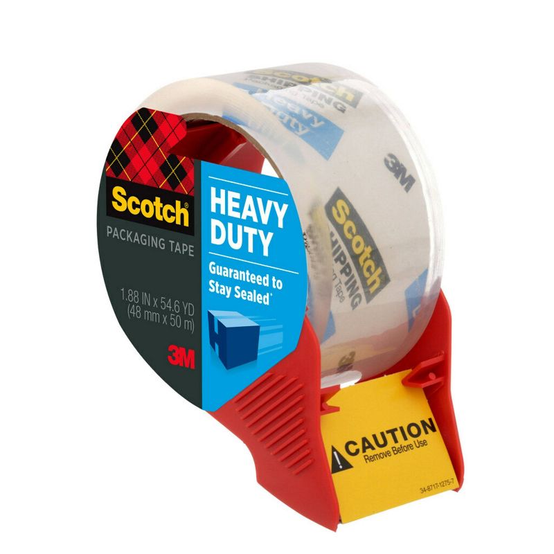 Scotch Shipping Packaging Tape With Dispenser, Heavy Duty, 1.88&#34; x 54.6yds, 3 of 18
