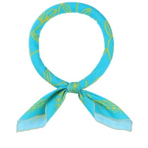 INSPIRE CHIC Women's Floral Printed Blended Cotton Small Square Neck Scarves 21.7x21.7" 1Pc - 1 of 4