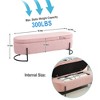 Fabric Upholstered Ottoman: Storage, Bedroom Bench, Safety Hinge, Padded Footstool, Living Room and Entryway - 4 of 4