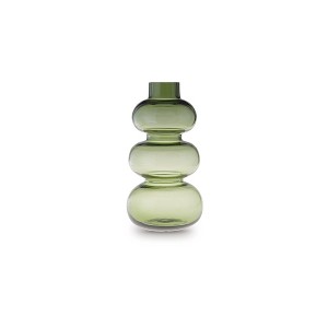 Signature Design by Ashley Renethorne 12" Glass Vase, Green Contemporary Decor - 1 of 4