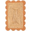 Unique Loom Scallop Braided Jute Collection Area Rug - Solid - 2 of 4