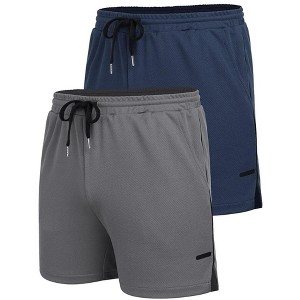 COOFANDY Men's 2 Pack Gym Workout Shorts Quick Dry Athletic Shorts 5 Inch Lightweight Sports Running Shorts with Pockets - 1 of 4