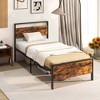 Costway Twin/Full/Queen/King Size Bed Frame with Wooden Headboard and Footboard Under-Bed Storage - 2 of 4