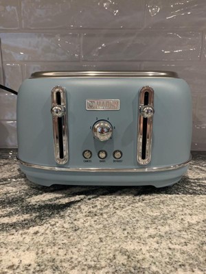  Haden 75026 Highclere Innovative 4 Slice Retro Vintage  Countertop Wide Slot Toaster Kitchen Appliance with Self Centering  Function, Pool Blue: Home & Kitchen