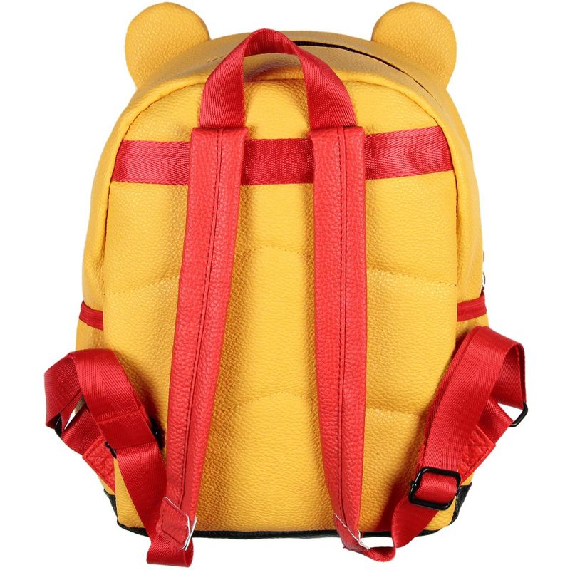 Disney Winnie The Pooh Hunny Lovin' Textured Faux Leather 3D Ears Mini Backpack Yellow, 3 of 7