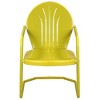 Northlight 34-Inch Outdoor Retro Tulip Armchair, Yellow - 3 of 4