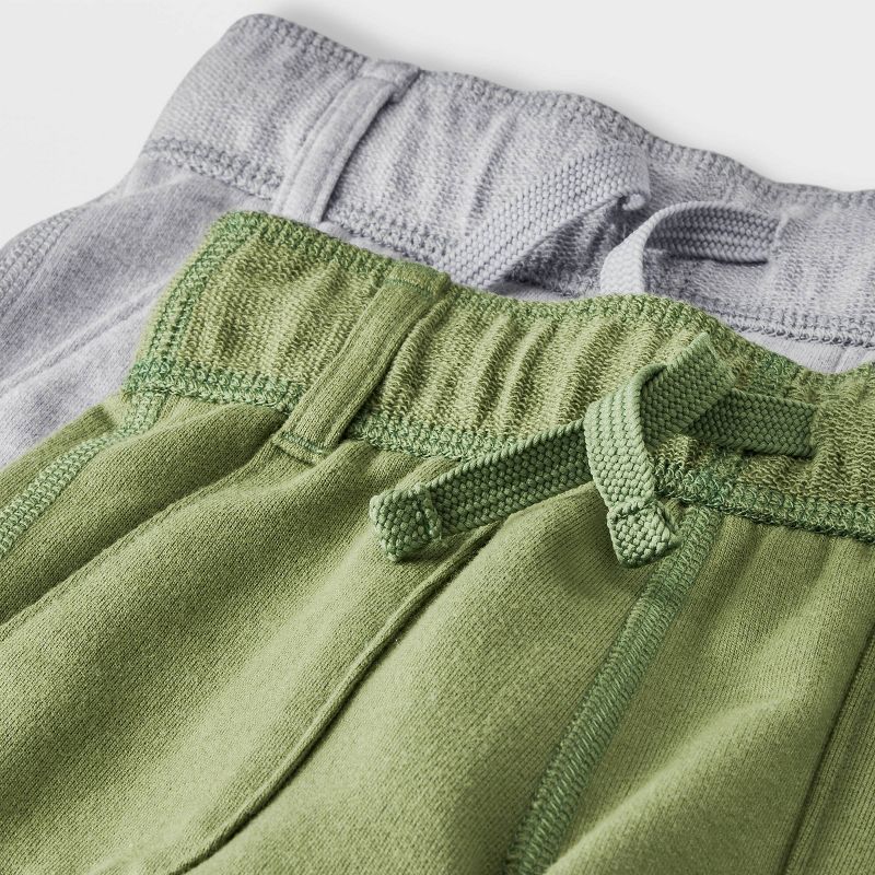 Toddler Boys&#39; 2pk Regular Fit Adaptive Knit Shorts - Cat &#38; Jack&#8482; Gray, 3 of 5