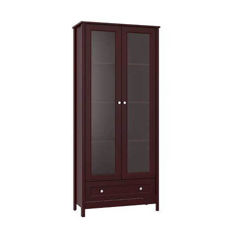 Home Source Classic China Cabinet With Glass Doors Target