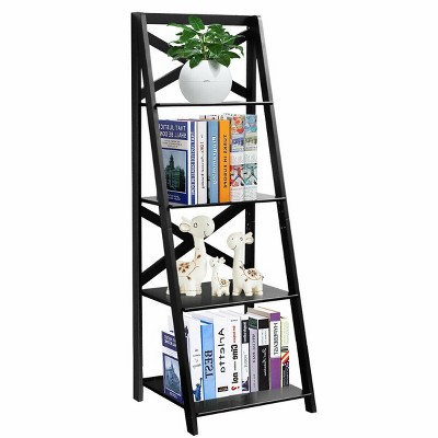Leaning Ladder Shelf Target, Short Ladder Bookcase With Drawers