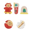 Unique Bargains Christmas Hair Clips Headphone Bears for Christmas 2.09"x1.3" Red Green 1 Set - 3 of 4