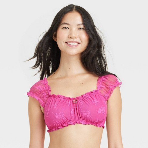 Women's Lace Off the Shoulder Bralette - Colsie™ - image 1 of 4