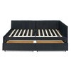 Tiramisubest Full Size Bed Frame Tufted Daybed Velvet Upholstered Frame Storage Drawers Living Room Bedroom Eucalyptus Wood Frame - 3 of 4