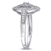 EVERLY JEWELRY | Sterling Silver 1/4 CT TW Diamond Vintage Oval Shaped Halo Ring - 2 of 4