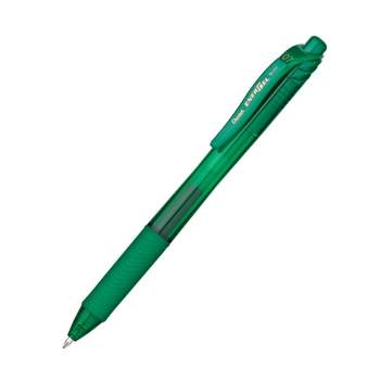 Pentel EnerGel-X Retractable Liquid Gel Pen, Green, Pack of 12