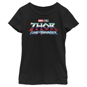 Girl's Marvel: Thor: Love and Thunder Classic Logo T-Shirt - 1 of 4