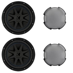 Kicker (2) 50CVX104 CompVX 10 Subwoofer, Dual Voice Coil, 4-Ohm, & 52GR10 Grill Bundle - 1 of 4