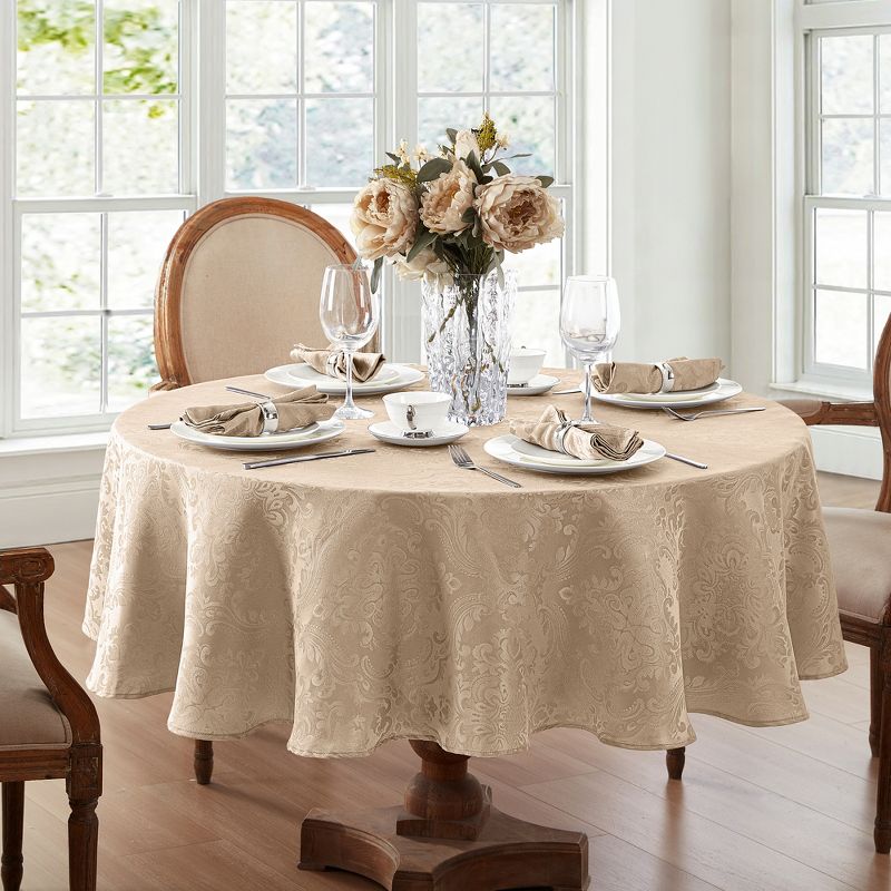 Caiden Elegance Damask Tablecloth - Elrene Home Fashions, 2 of 4