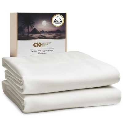 Luxury 100% Cotton Pillow Cases Set of 2, Sateen Weave, Soft, Breathable & Cooling Pillow Cases