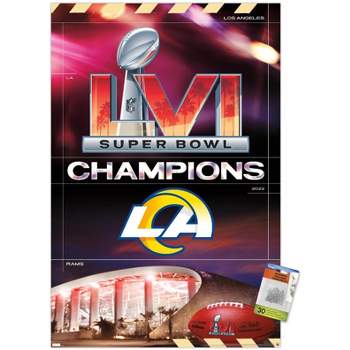 Trends International Nfl League - Super Bowl Lvii Ticket Collage Unframed  Wall Poster Print Clear Push Pins Bundle 14.725 X 22.375 : Target