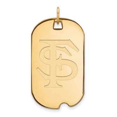 Black Bow Jewelry 10k Yellow Gold Florida State Seminoles NCAA Large Pendant