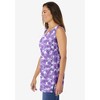 Woman Within Plus Size Perfect Printed Sleeveless Shirred V-Neck Tunic - 4 of 4