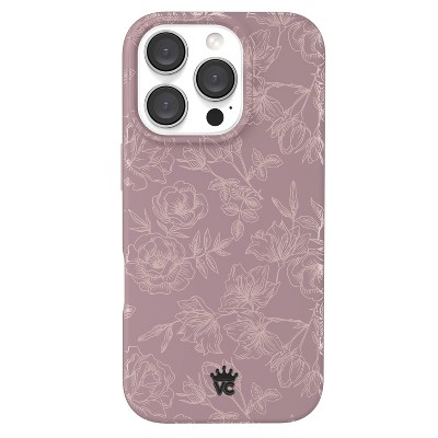VELVET CAVIAR Apple iPhone 16 Pro MagSafe Case - Dusty Rose Chrome Floral